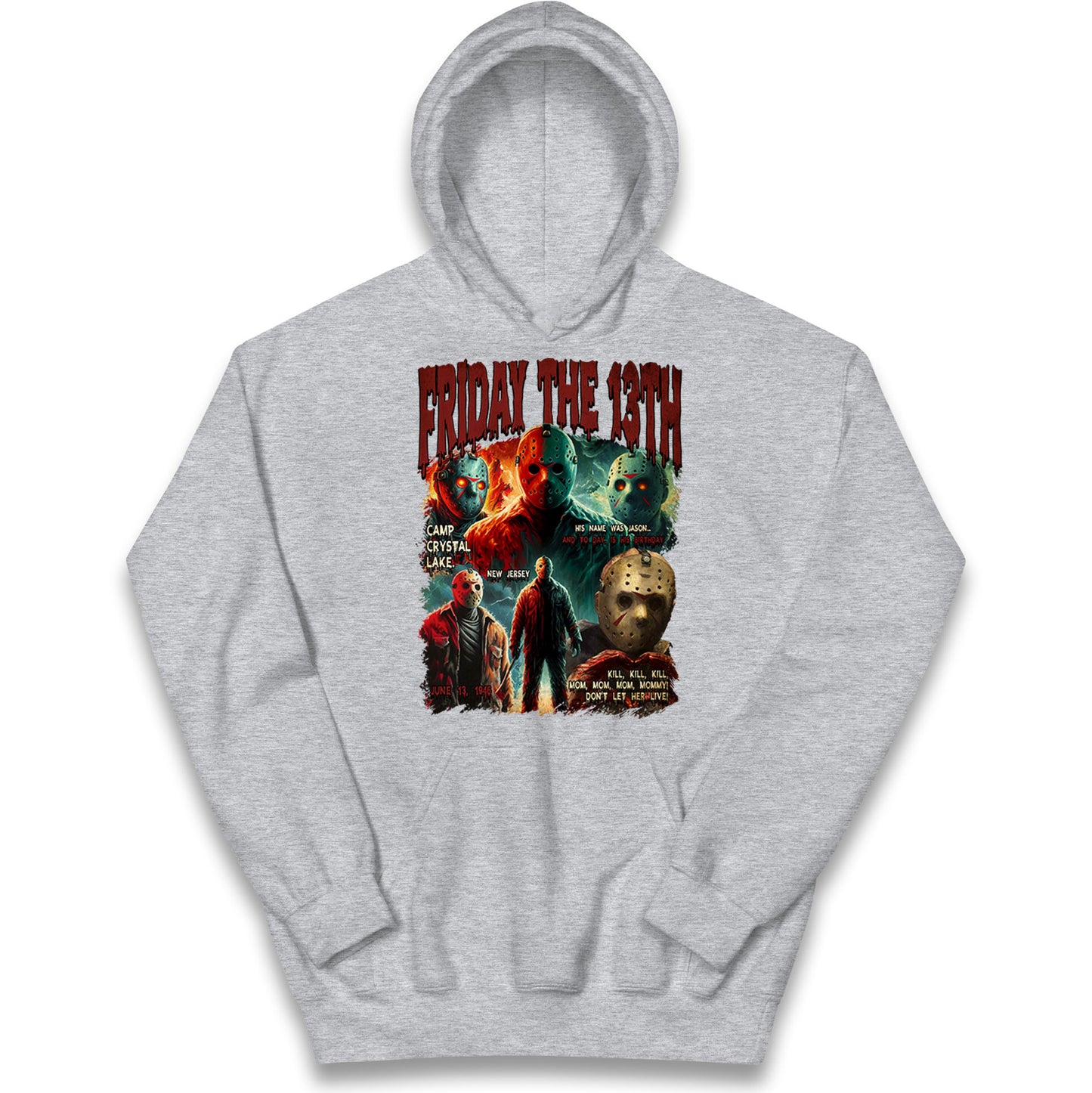 Jason voorhees Friday The 13th Halloween Bootleg Kids Hoodie