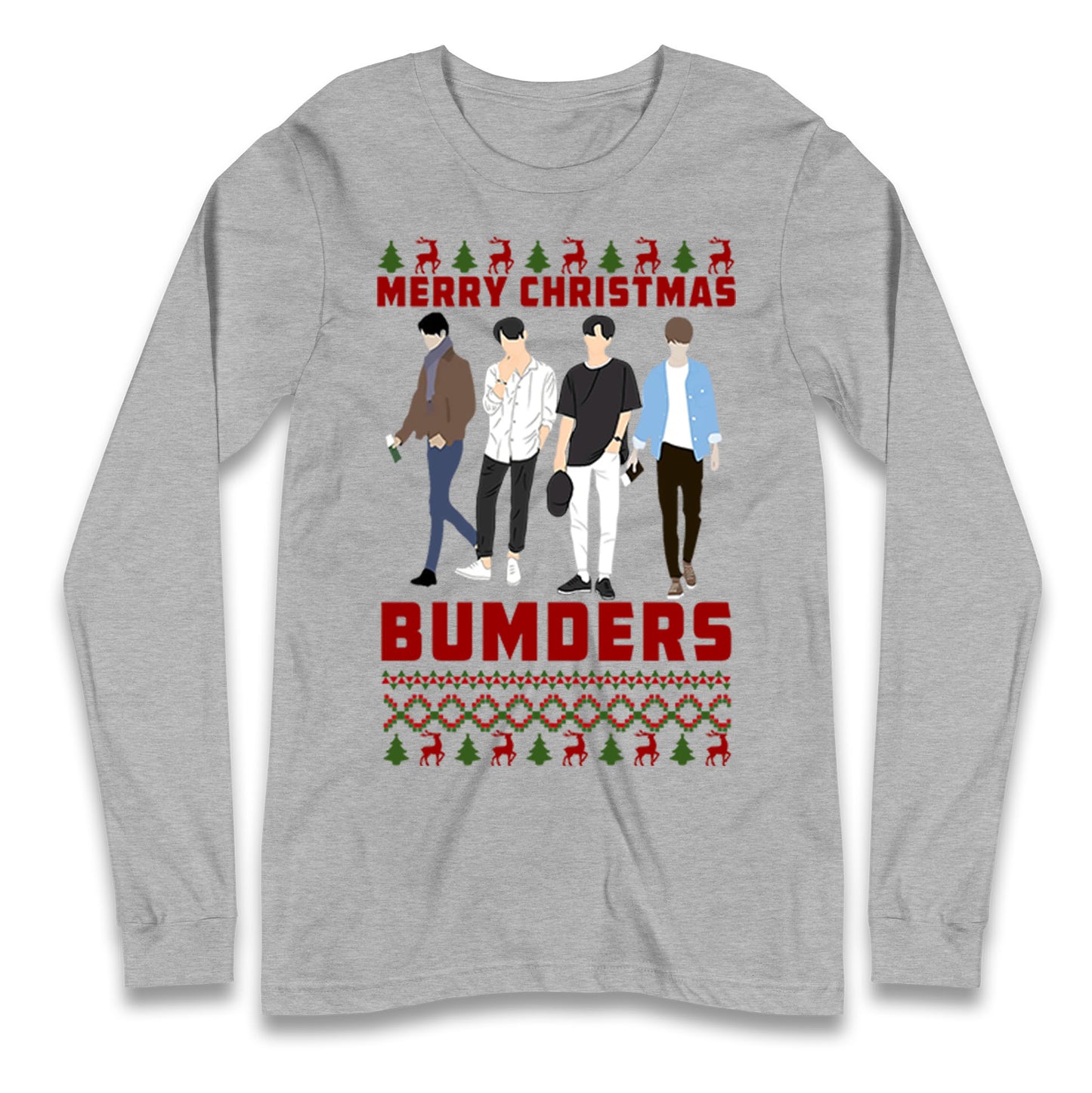 Merry Christmas Bumders The Inbetweeners Long Sleeve T Shirt