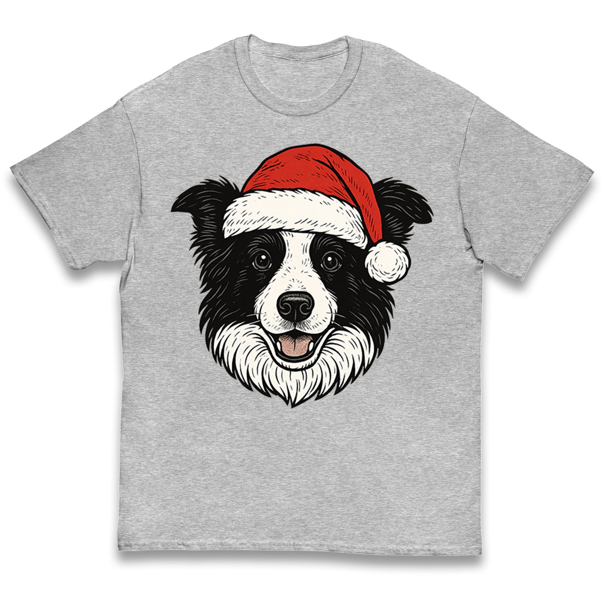 Border Collie Christmas Kids T Shirt