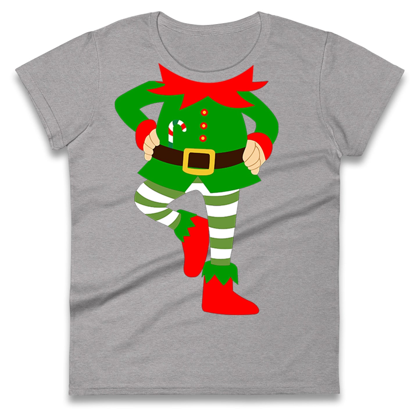 Personalise Christmas Party Wear Elf Womens t shirt