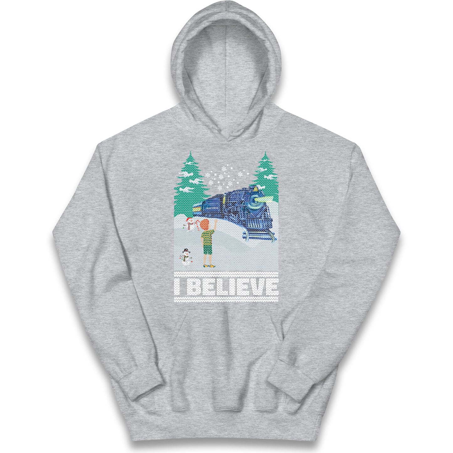 I Beleive Polar Express Christmas Kids Hoodie