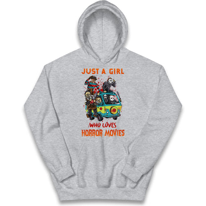 Just A Girl Who Loves Horror Movies Halloween Hoodie
