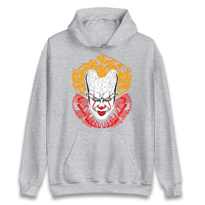 Pennywise Scary Clown Halloween Hoodie
