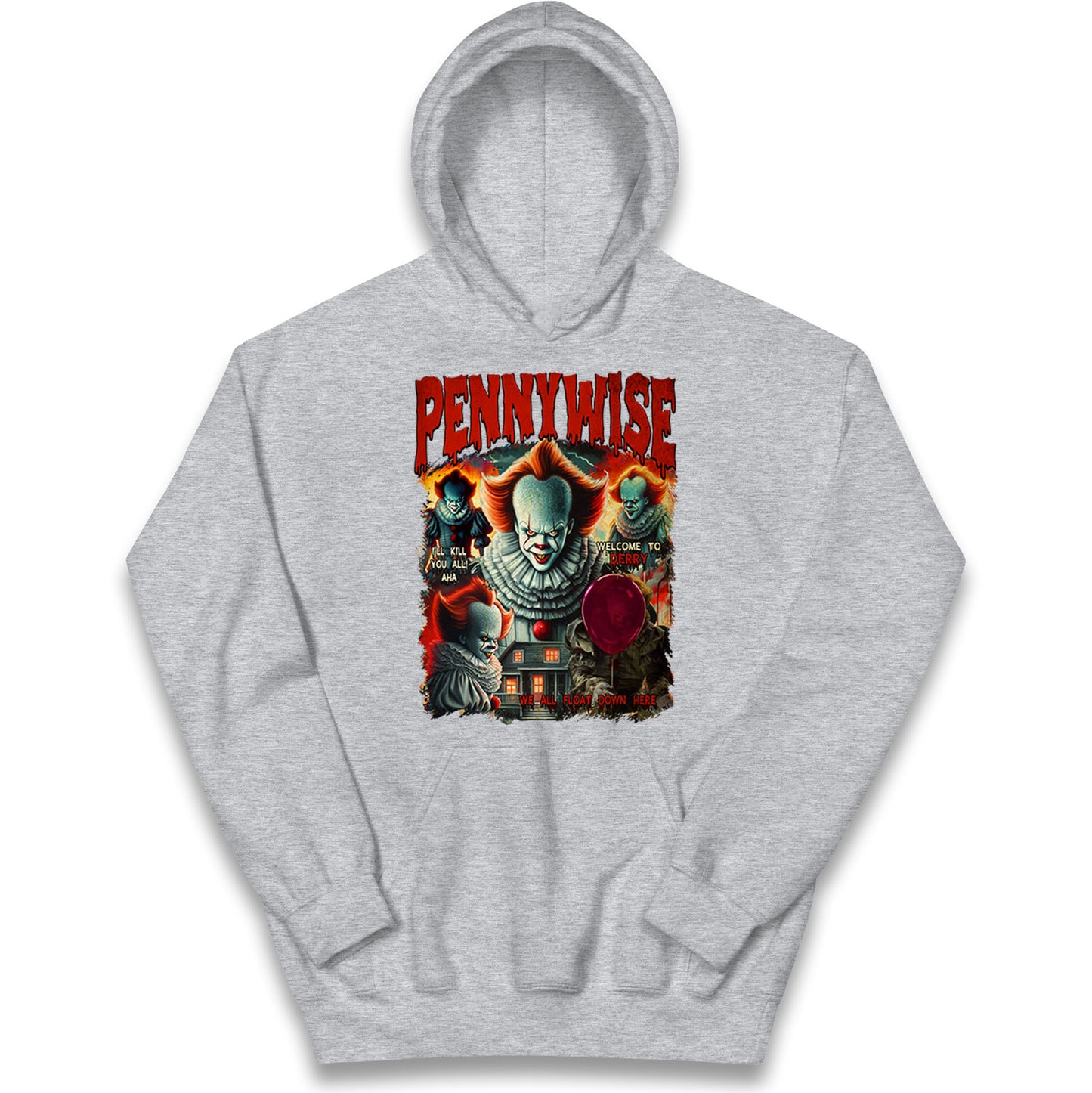 The Clown Pennywise Halloween Bootleg Kids Hoodie