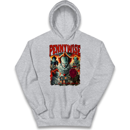 The Clown Pennywise Halloween Bootleg Kids Hoodie