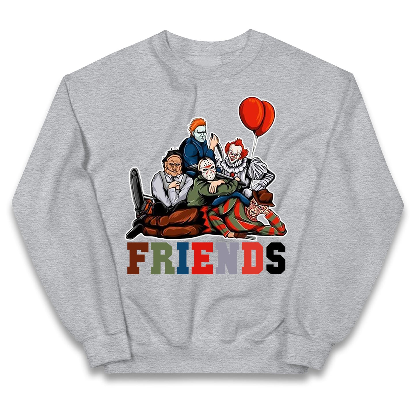 Horror Vintage Characters Friends Halloween Jumper
