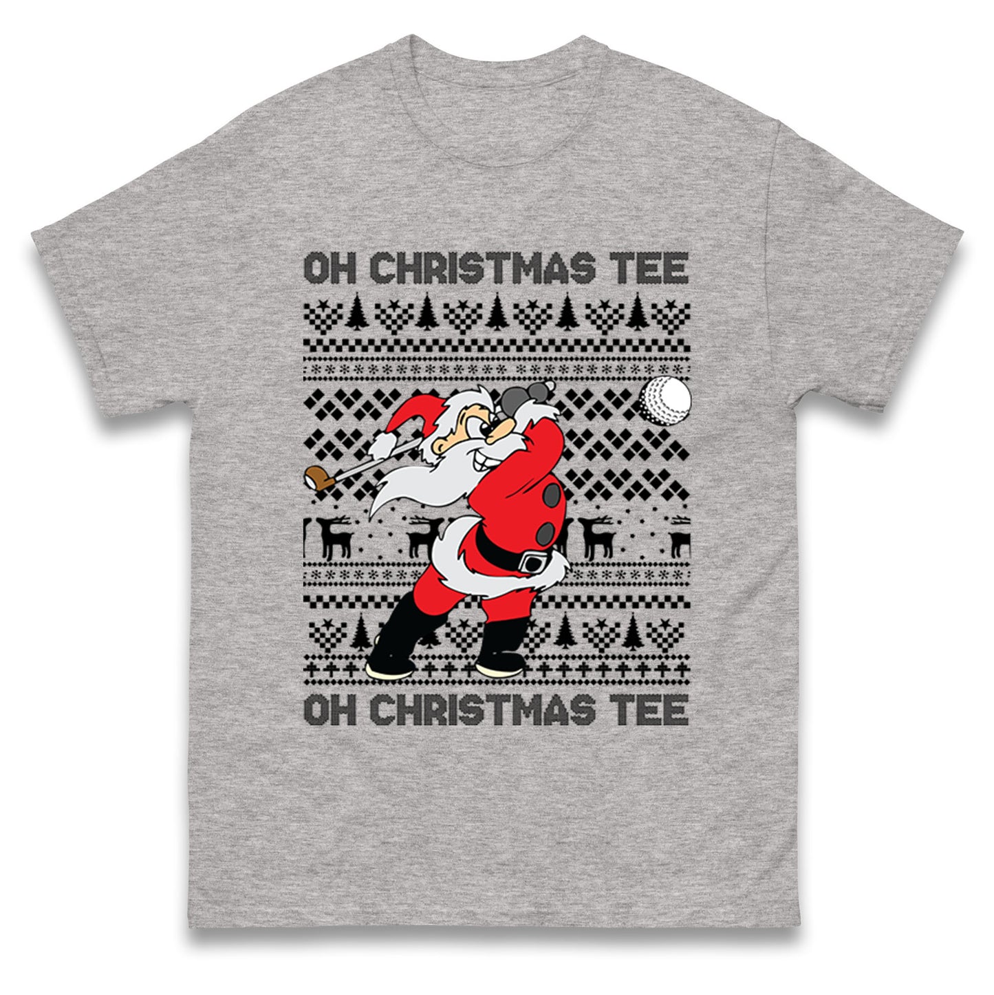 Santa Golfing Christmas T Shirt