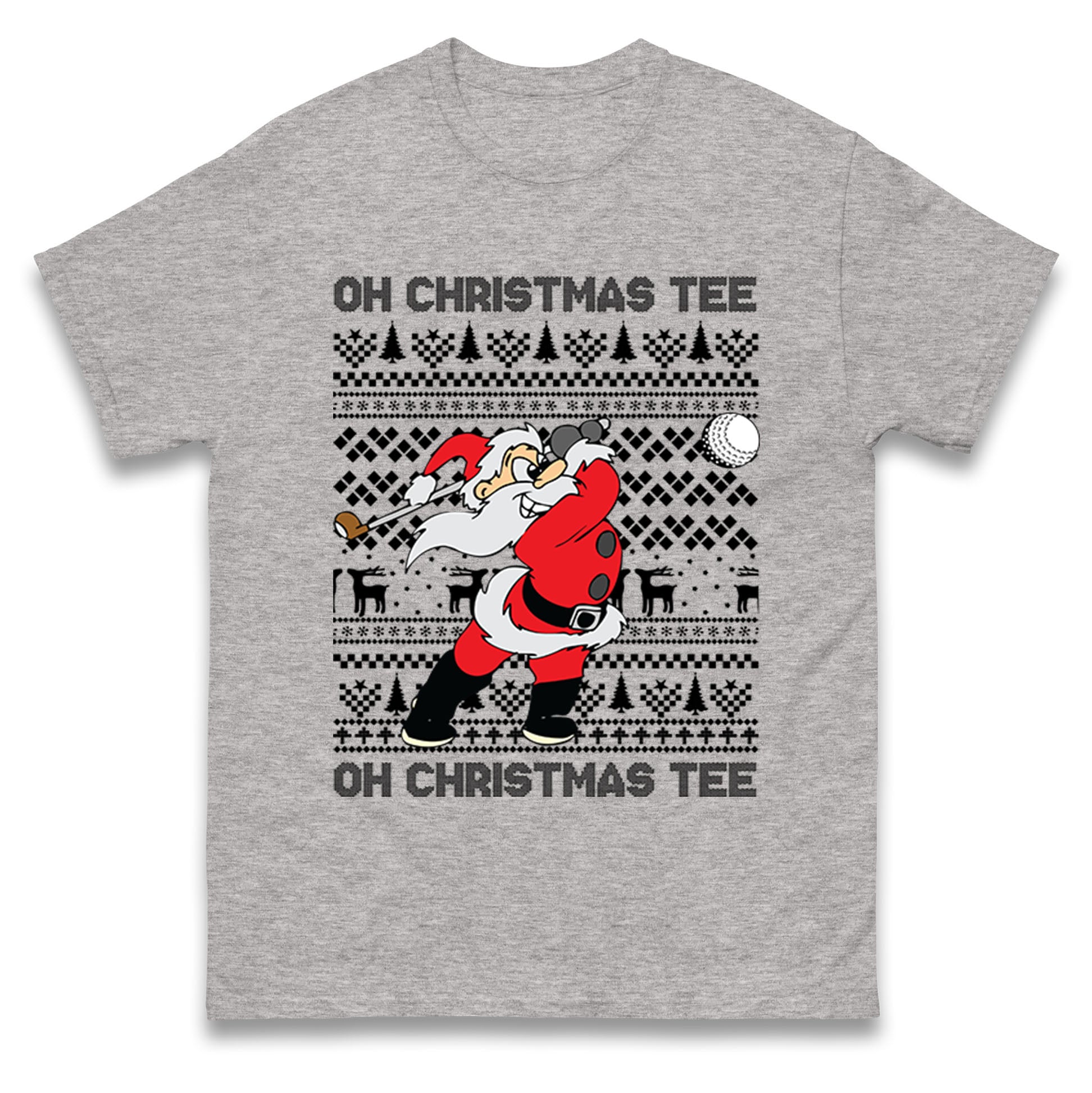 Santa Golfing Christmas T Shirt