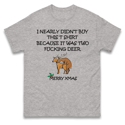 fucking deer christmas t shirt