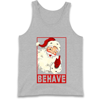 Santa Claus Behave Christmas Tank Top