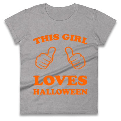 This Girl Loves Halloween t shirt
