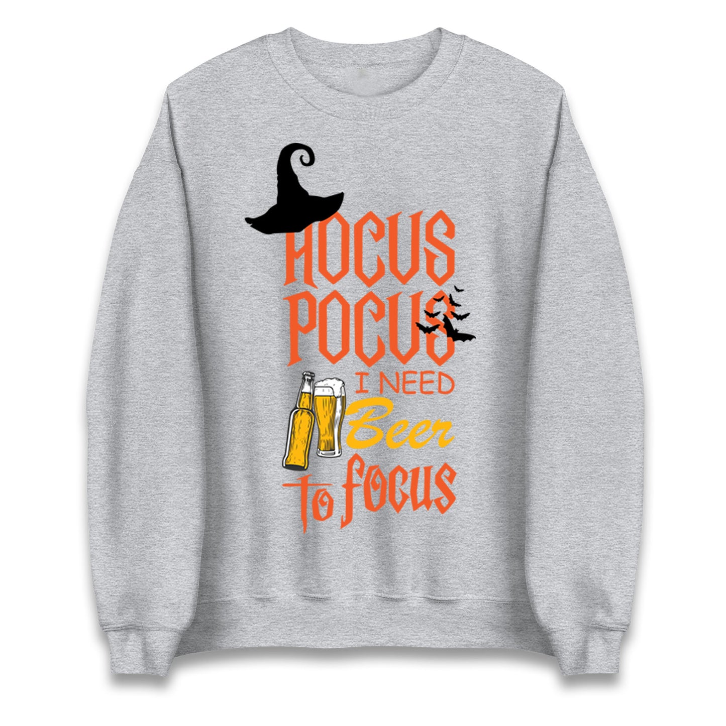 Hocus Pocus I Need Beer To Focus Halloween Sweatshirt
