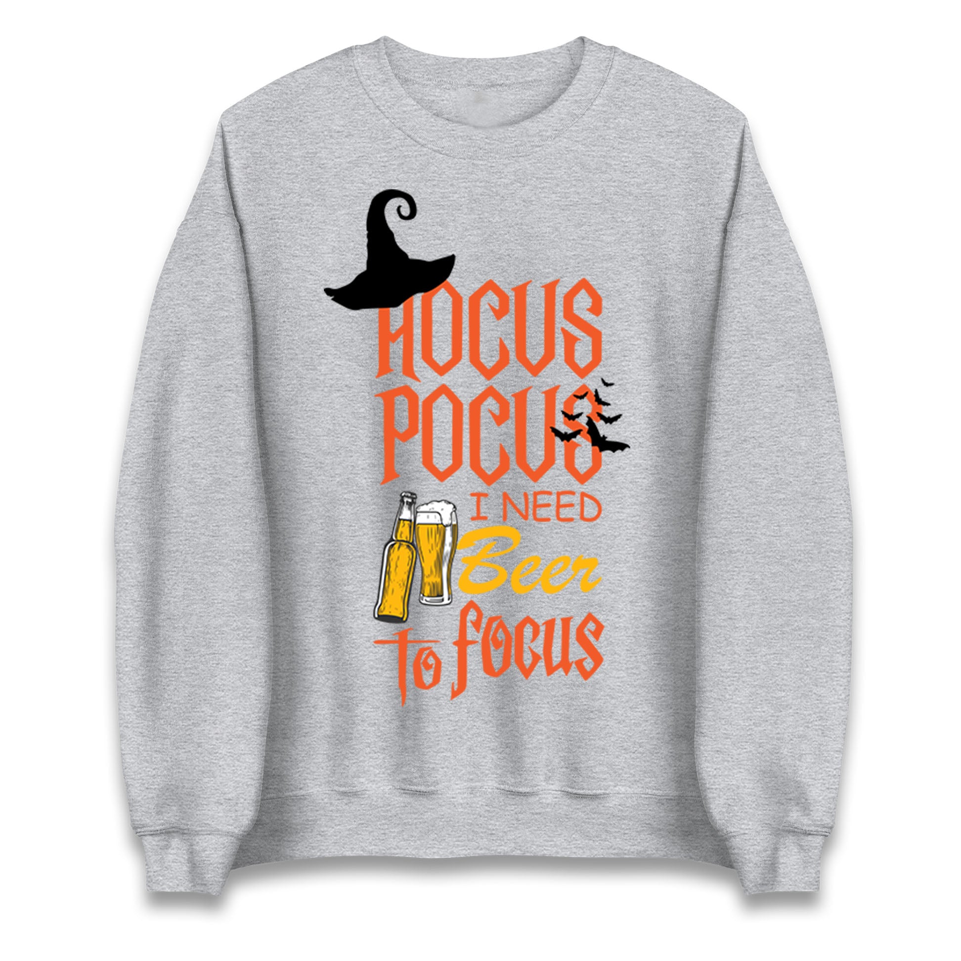 Hocus Pocus I Need Beer To Focus Halloween Sweatshirt
