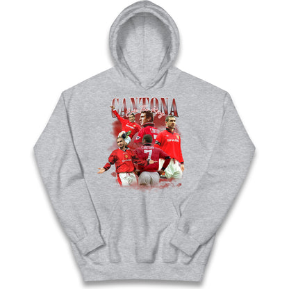 Retro Cantona Bootleg Football Kids Hoodie