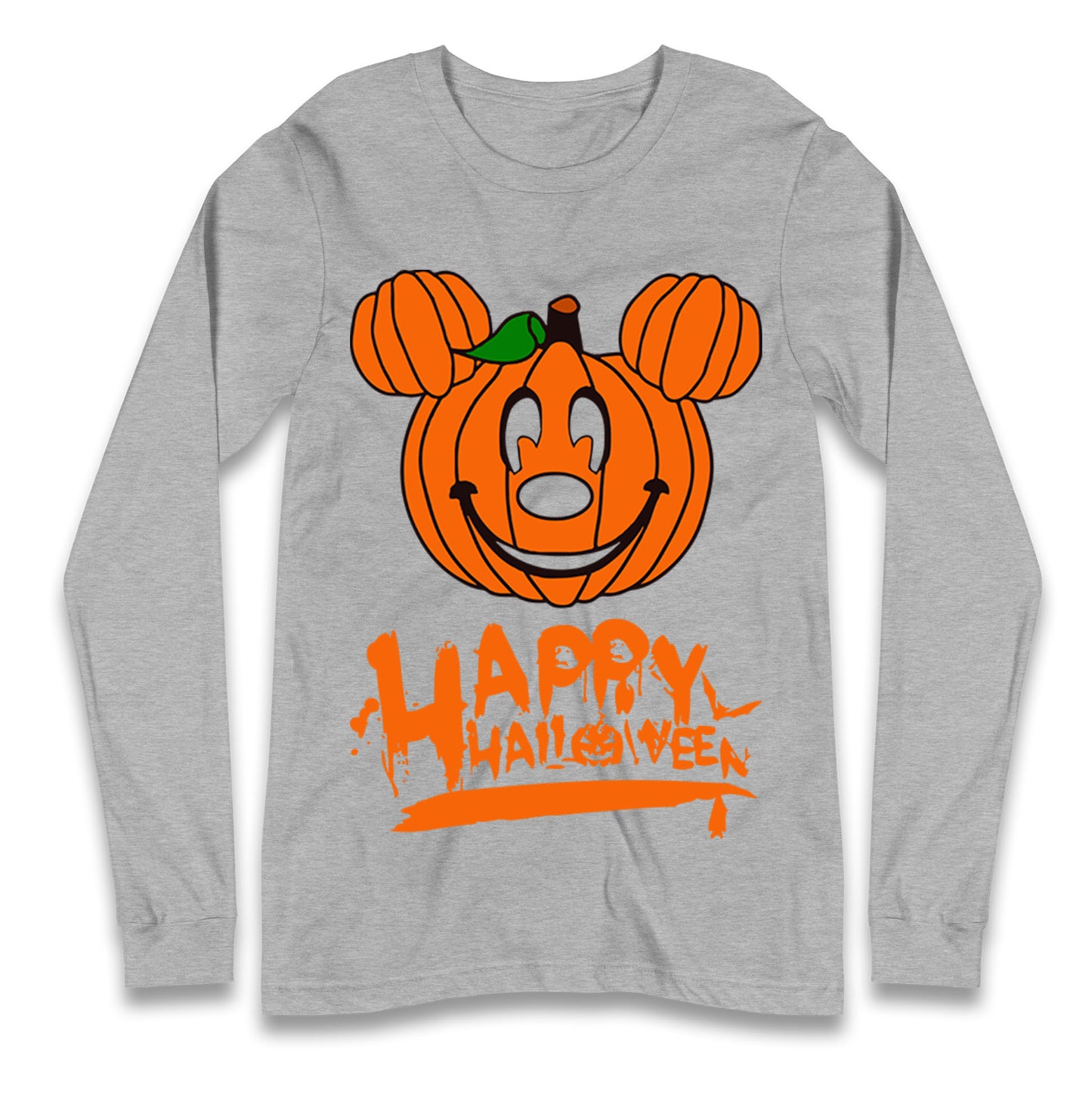 Mickey Mouse Pumpkin Happy Halloween Long Sleeve T Shirt