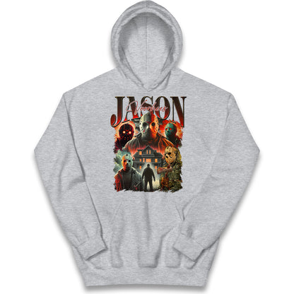 Jason voorhees scary Halloween Bootleg Kids Hoodie
