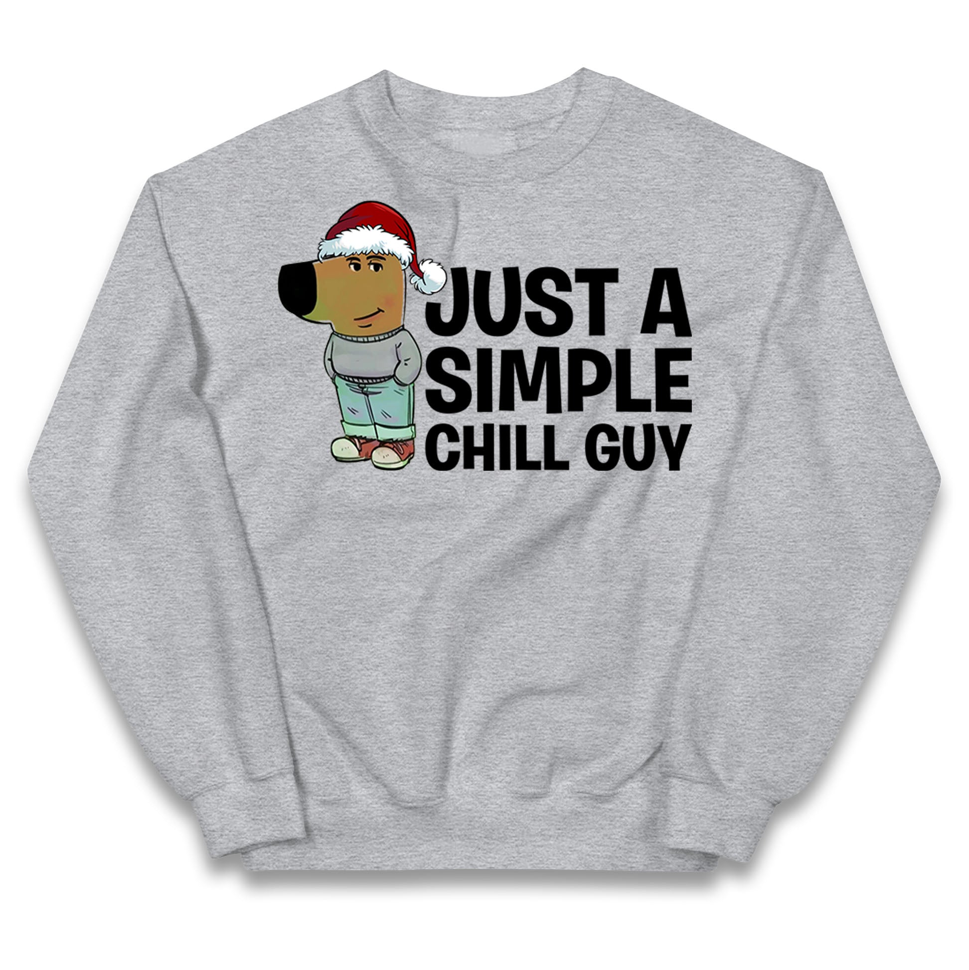 chill guy christmas jumper