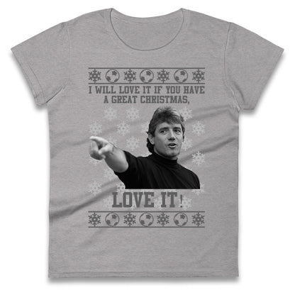 Kevin Keegan Christmas Womens t shirt