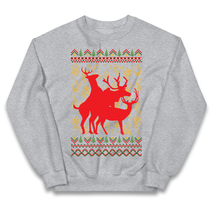 Reindeer Making Fun Christmas Jumper
