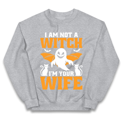 Im Not A Witch Im Your Wife Halloween Jumper
