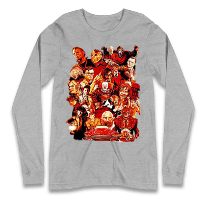 Horror Characters Halloween Long Sleeve T Shirt