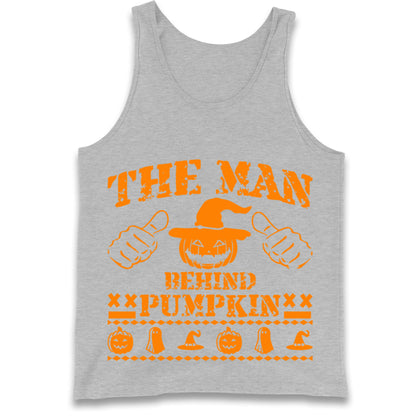The Man Behind Pumpkin Halloween Tank Top