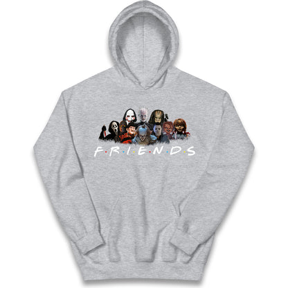 Horror Characters Friends Halloween Kids Hoodie