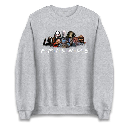 Horror Characters Friends Halloween Unisex Sweatshirt