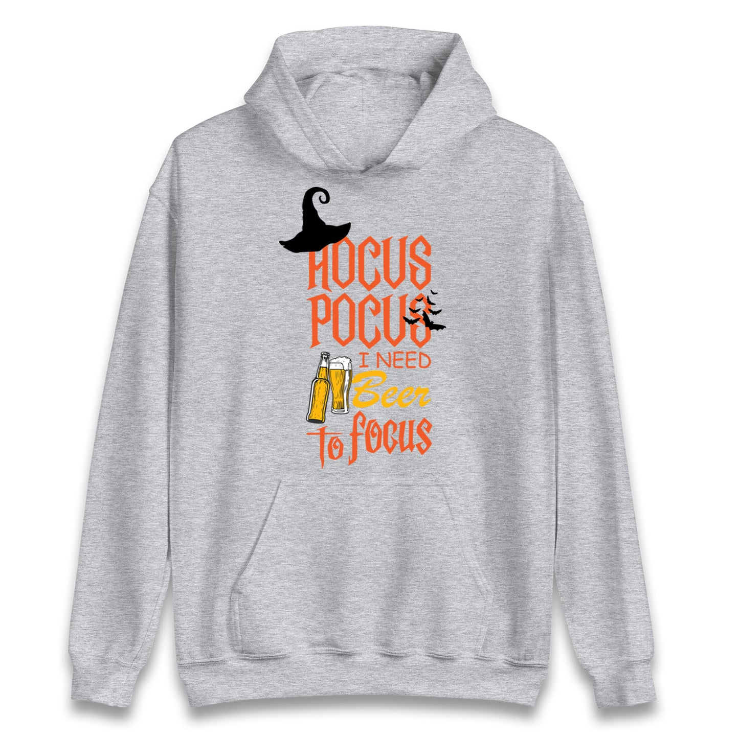 Hocus Pocus I Need Beer To Focus Halloween Hoodie
