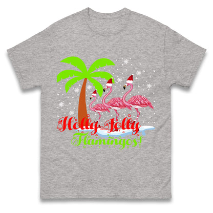 Holly Jolly Flamingos Christmas t shirt