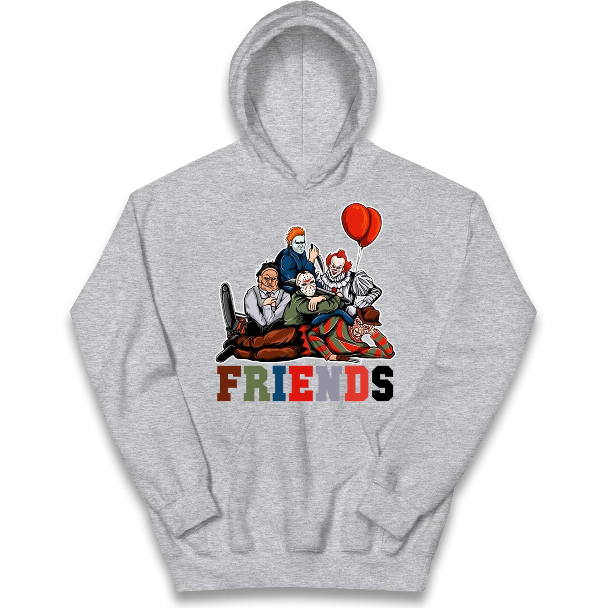 Horror Vintage Characters Friends Halloween Hoodie
