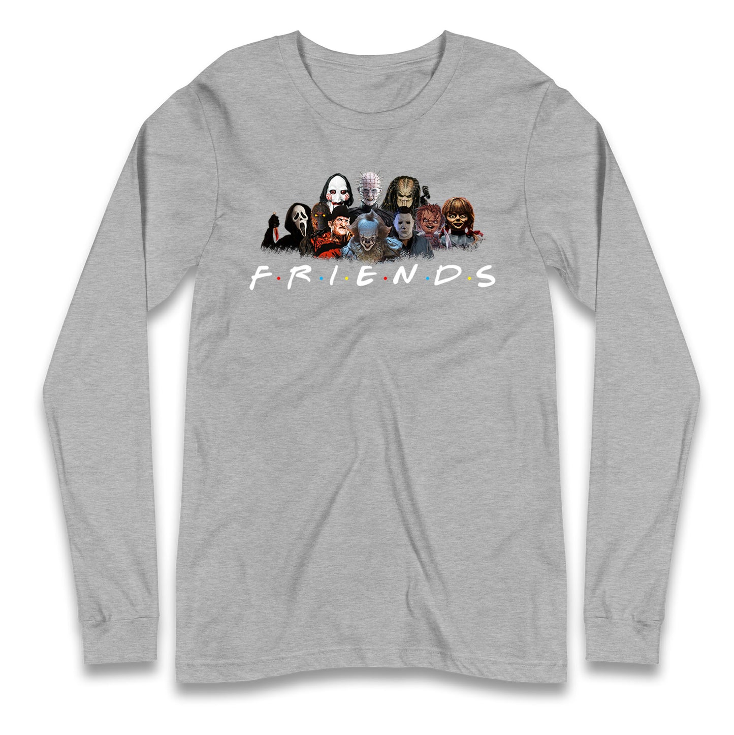 Horror Characters Friends Halloween Long Sleeve T Shirt