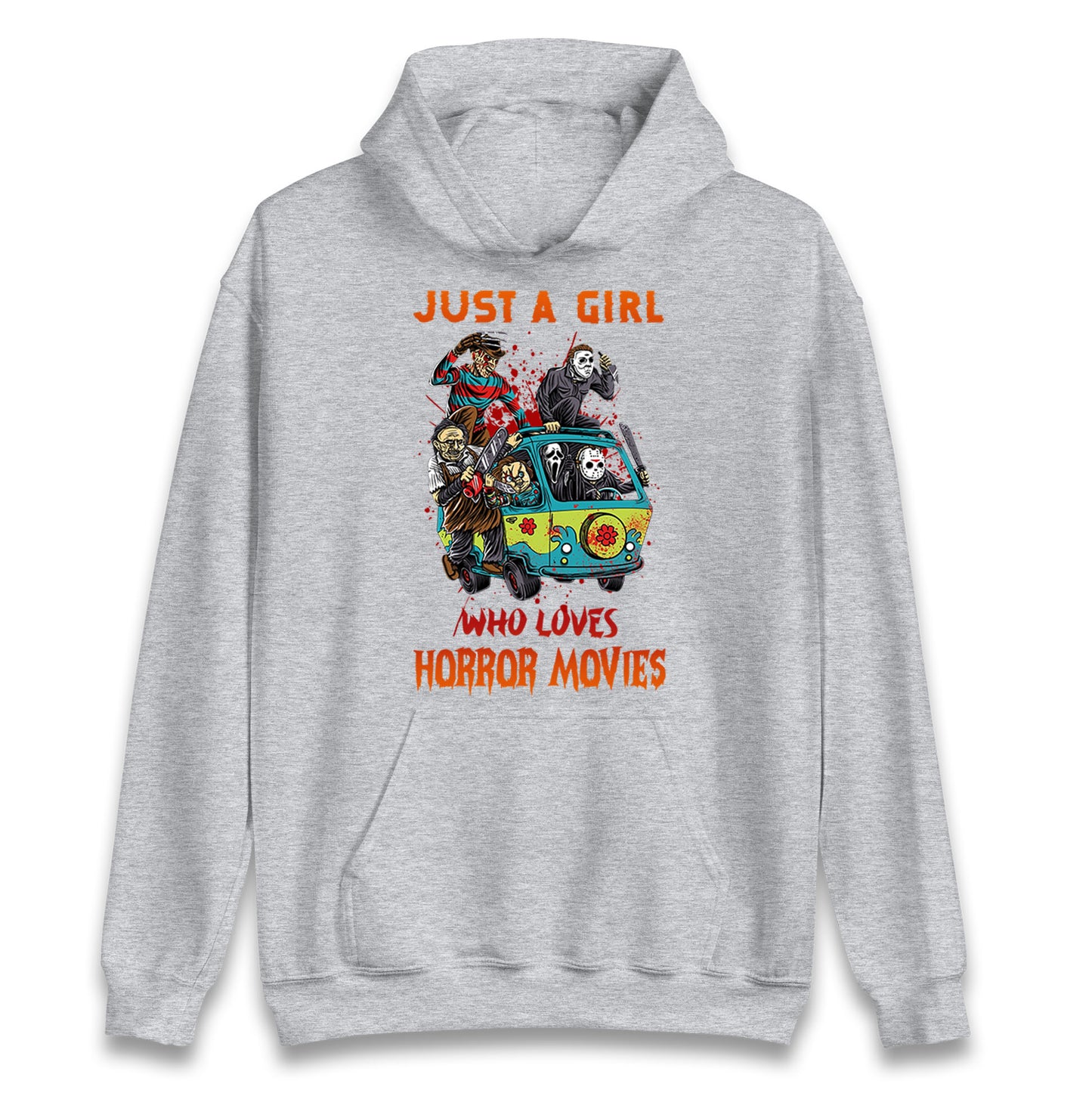 Just A Girl Who Loves Horror Movies Halloween Hoodie
