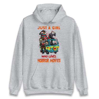 Just A Girl Who Loves Horror Movies Halloween Hoodie
