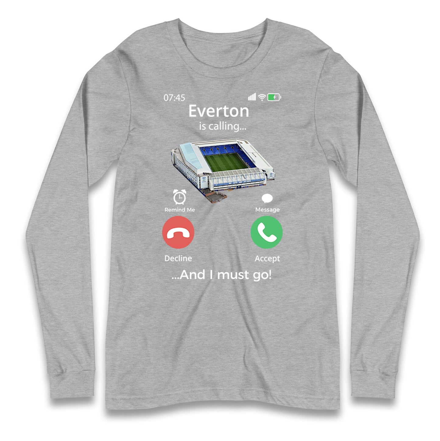 everton long sleeve jersey