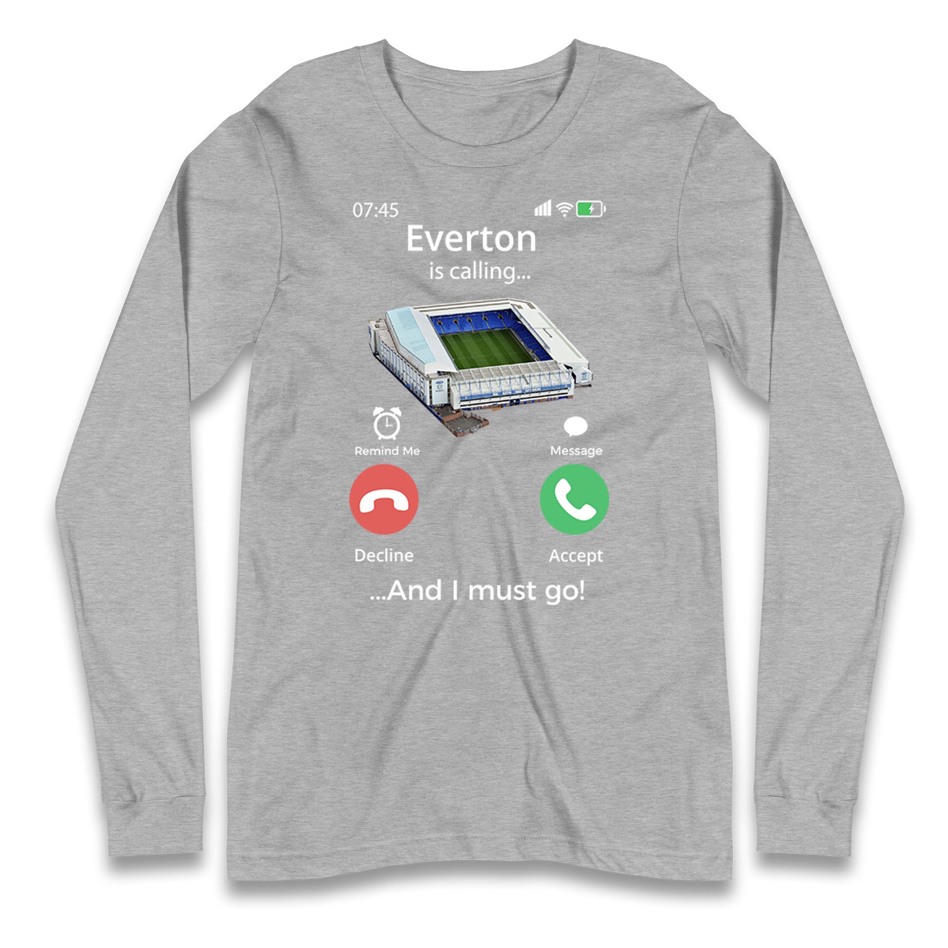 everton long sleeve jersey