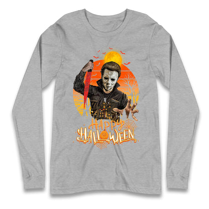 Michael Myers Happy Halloween Long Sleeve T Shirt