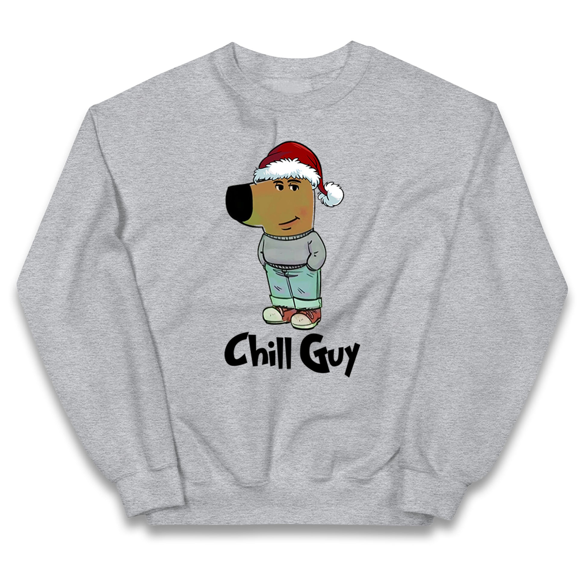 chill guy christmas jumper
