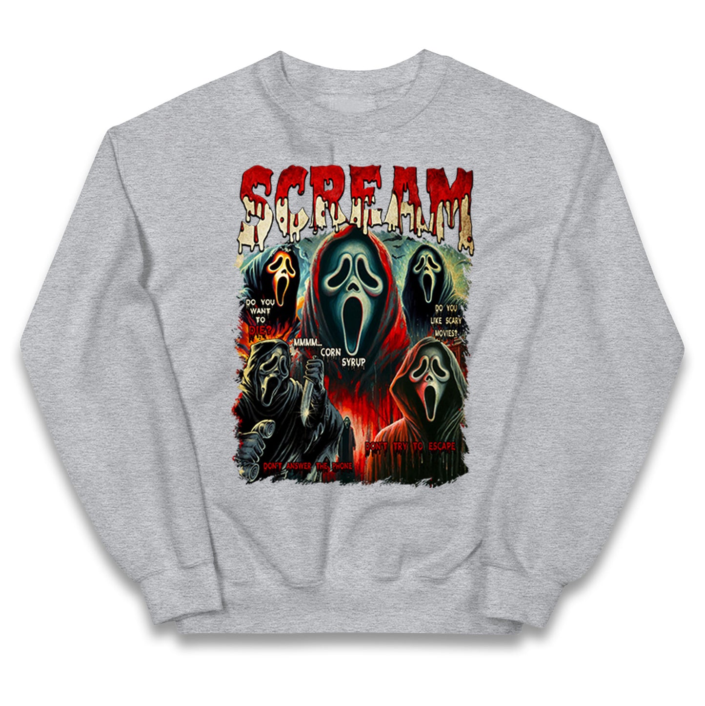 Ghost Face Scream Halloween Bootleg kids Jumper