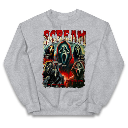Ghost Face Scream Halloween Bootleg kids Jumper