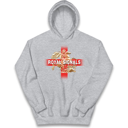 Royal Signals St George and The Dragon Kids Hoodie