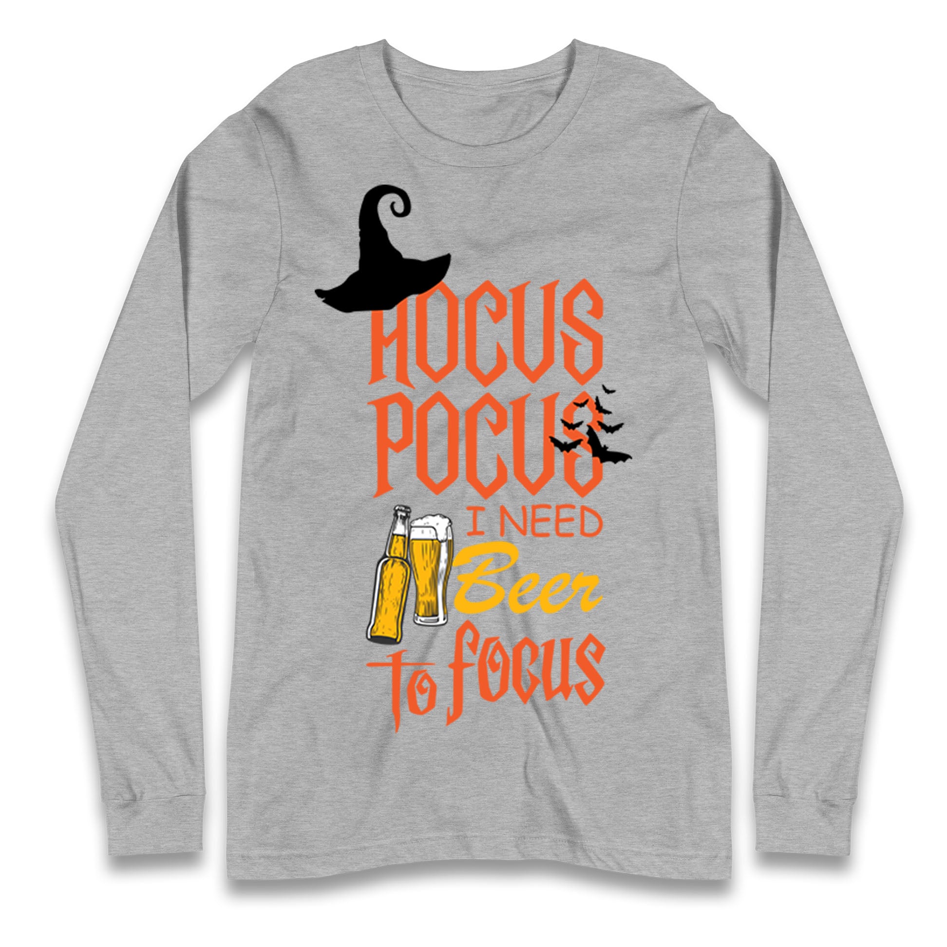 Hocus Pocus I Need Beer To Focus Halloween T Shirt
