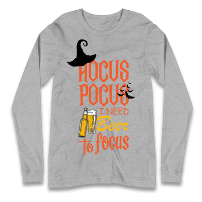 Hocus Pocus I Need Beer To Focus Halloween T Shirt
