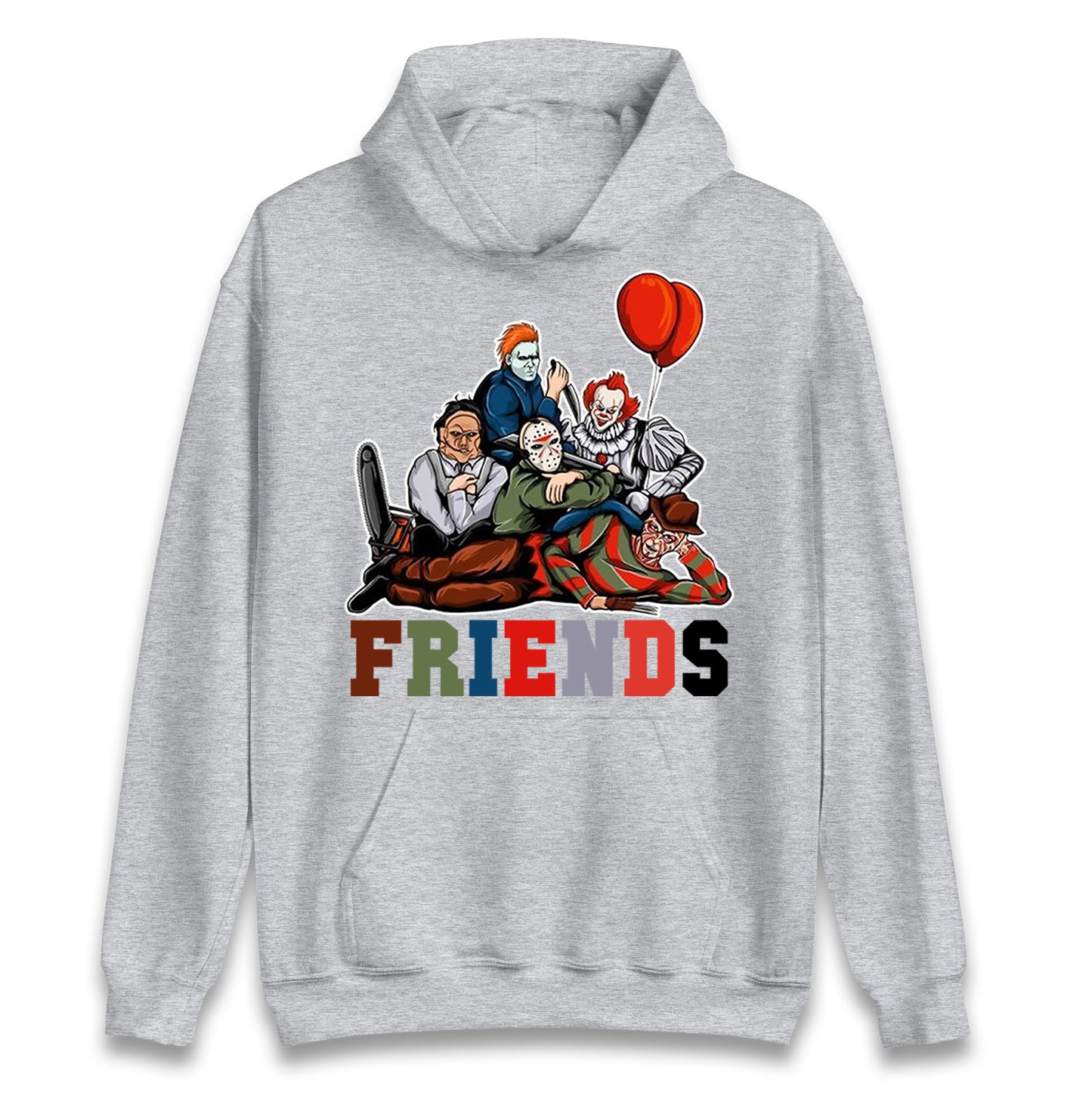 Horror Vintage Characters Friends Halloween Hoodie

