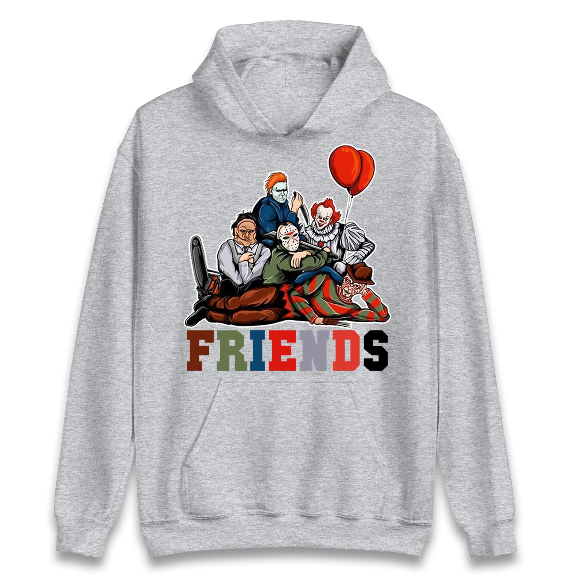Horror Vintage Characters Friends Halloween Hoodie
