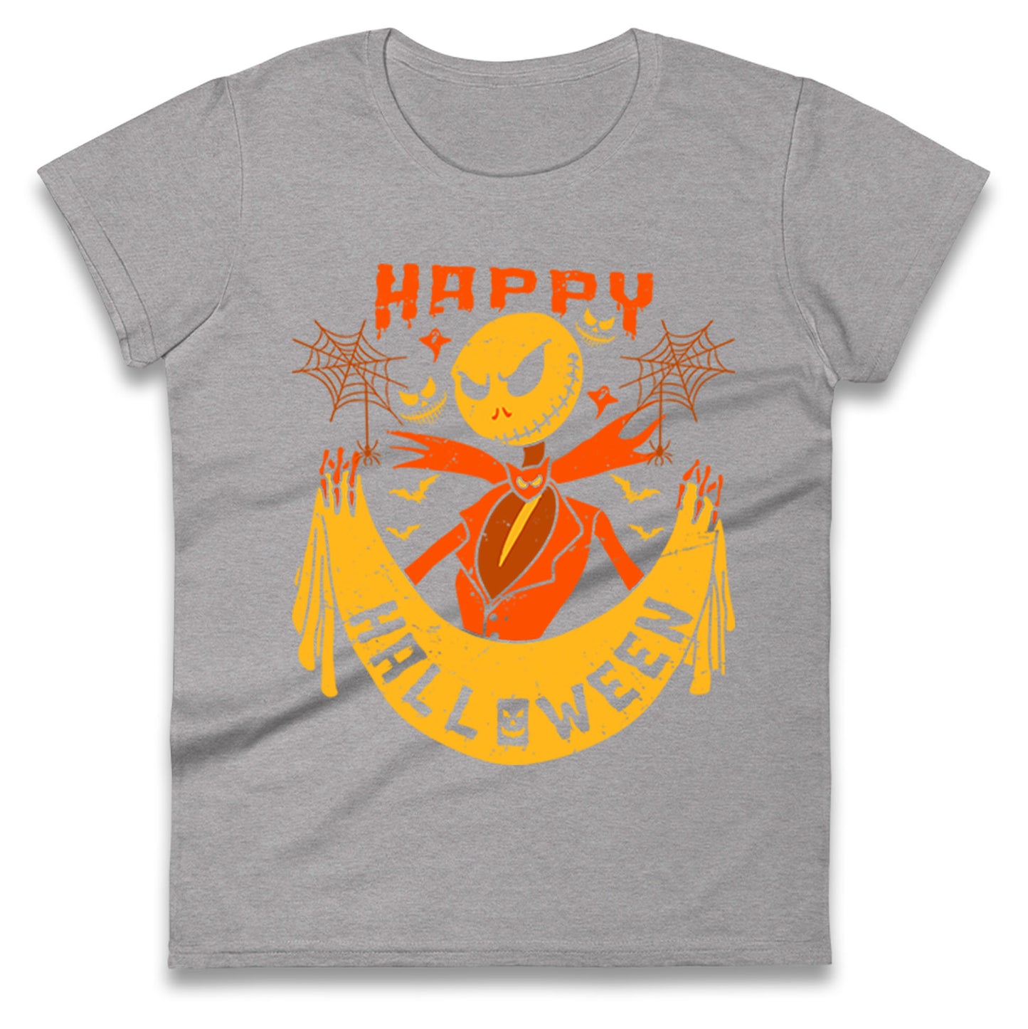 Jack Skellington Happy Halloween Womens t shirt