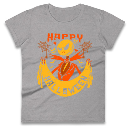Jack Skellington Happy Halloween Womens t shirt