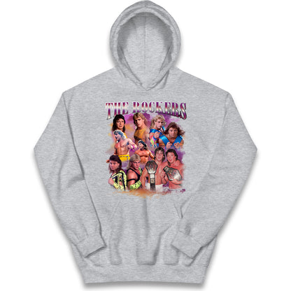 Retro The Rockers Bootleg Wrestling Kids Hoodie