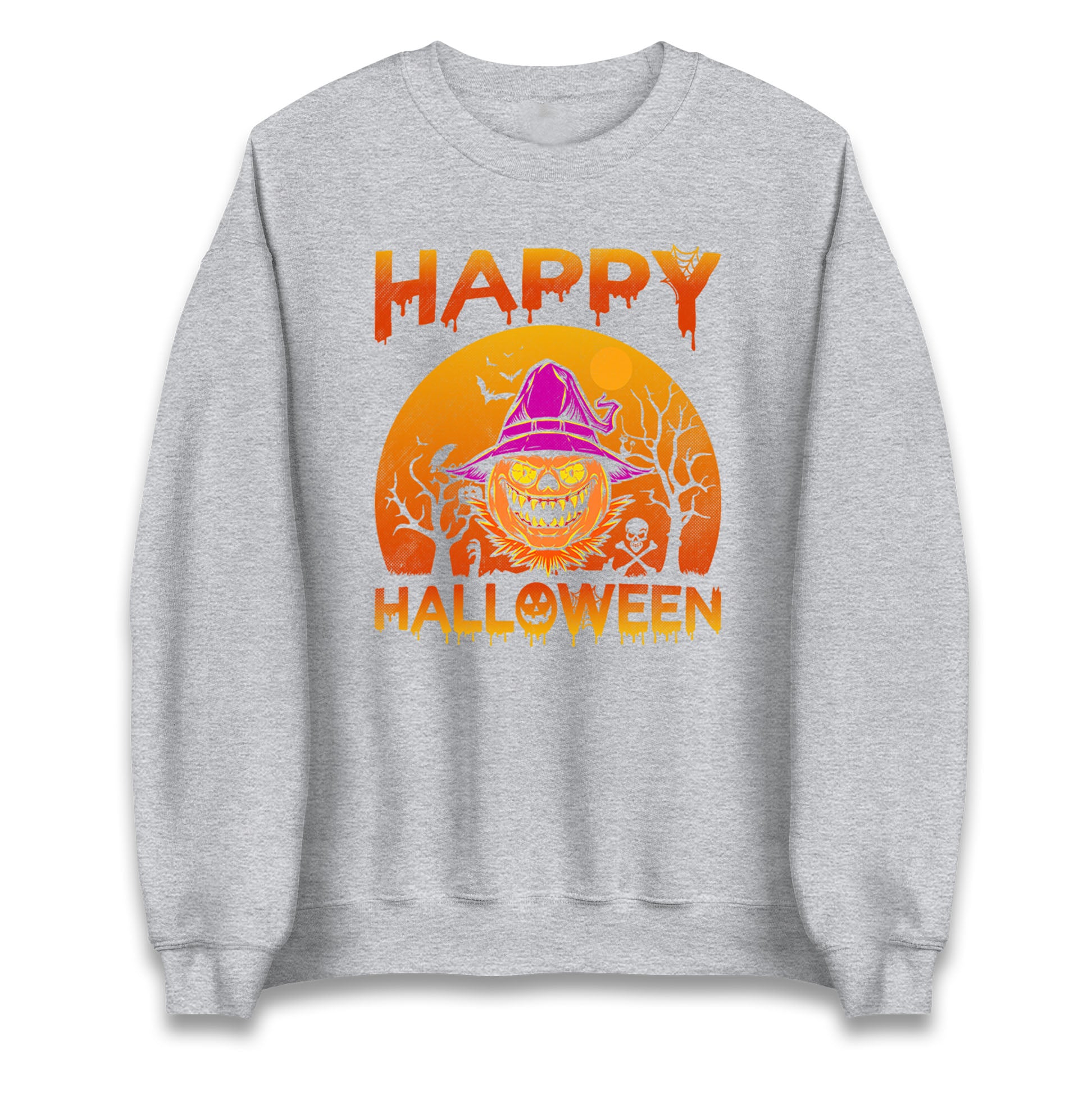 Happy Halloween Pumpkin Witch Sweatshirt
