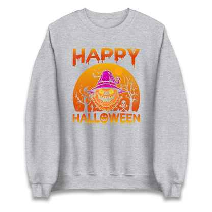 Happy Halloween Pumpkin Witch Sweatshirt
